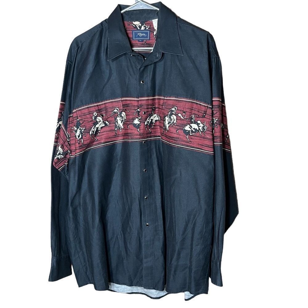 Vintage Roper Mens Long Sleeve Button Shirt‎